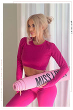 Load image into Gallery viewer, Feminine Energy Long Sleeve Tie Back Top - Pink