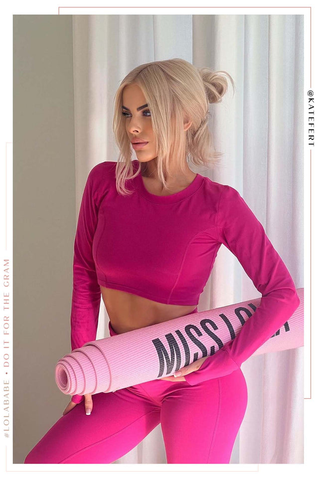 Load image into Gallery viewer, Feminine Energy Long Sleeve Tie Back Top - Pink