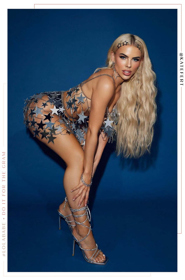 Load image into Gallery viewer, Silver Stars Outfit