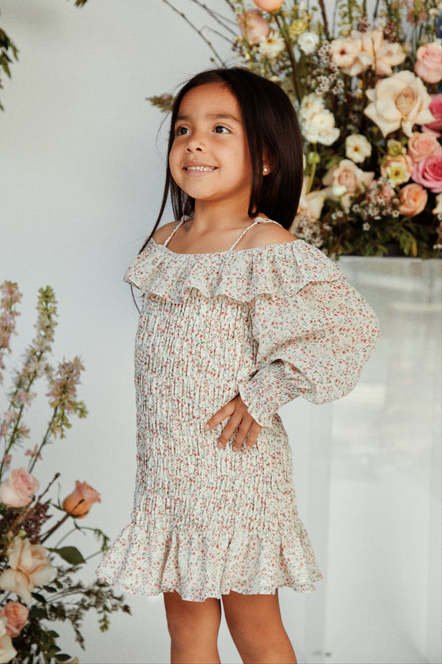 Load image into Gallery viewer, Ditzy Floral Smocked Dress