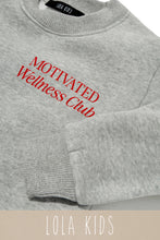 Load image into Gallery viewer, Kids Motivated Wellness Club Kids Exclusive Crewneck - Grey