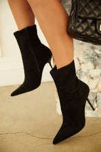Load image into Gallery viewer, Last Night Pointed Toe High Heel Ankle Boots - Black