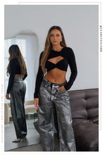 Load image into Gallery viewer, Her Moment High Waist Pant - Black Silver