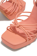 Load image into Gallery viewer, Lelia Platform Block Heels - Coral