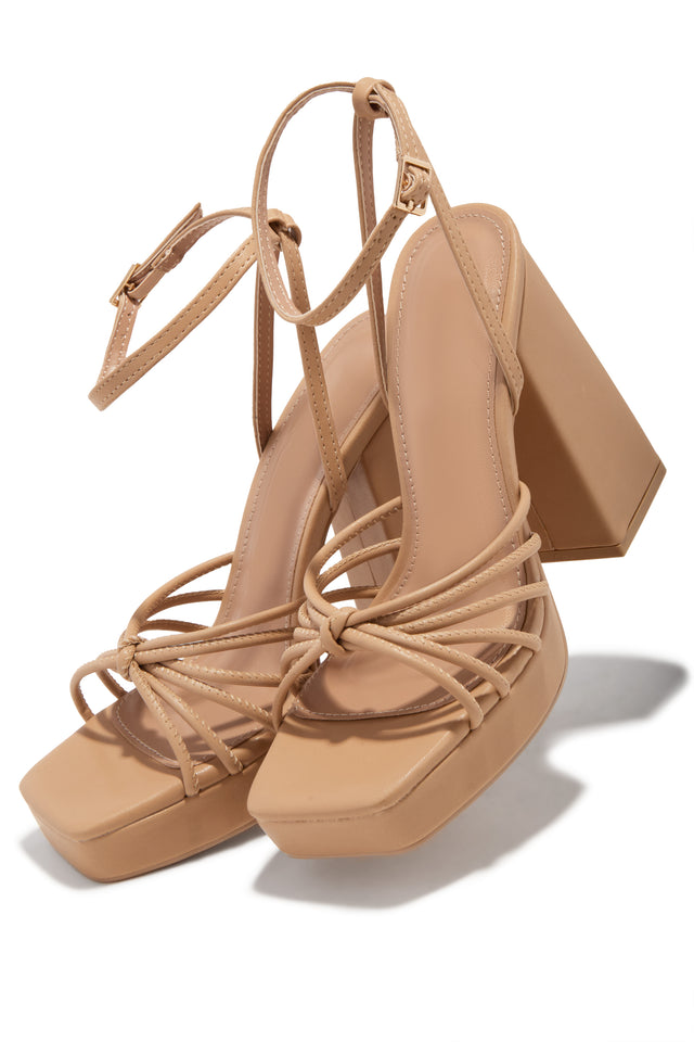Load image into Gallery viewer, Lelia Platform Block Heels - Nude