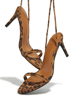 Load image into Gallery viewer, Ashantii Lace Up Mid Heels - Leopard