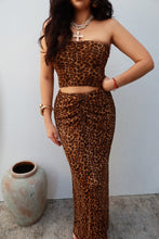 Load image into Gallery viewer, Chelley Two Piece Maxi Skirt Set - Leopard