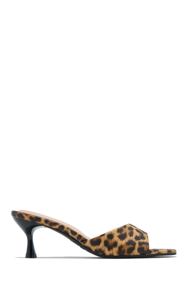 Load image into Gallery viewer, Leslee Single Sole Mule Heels - Leopard