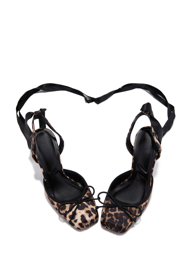 Load image into Gallery viewer, Alahna Ballet Lace Up Heels - Leopard
