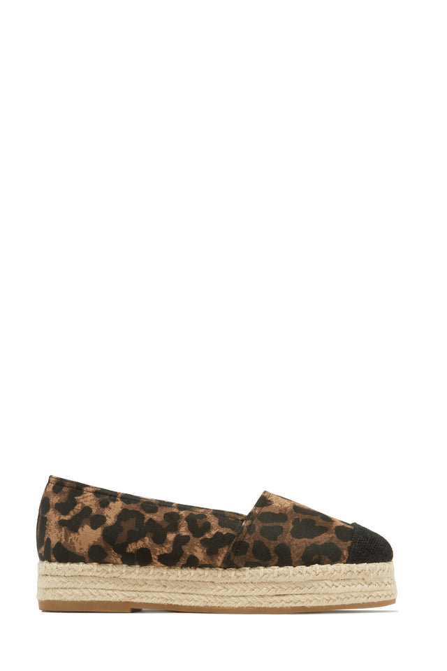 Load image into Gallery viewer, Beach Babe Platform Espadrille Flats - Leopard