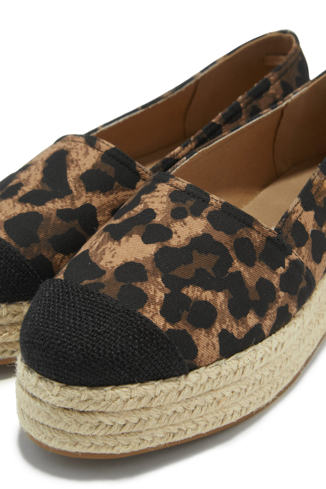 Load image into Gallery viewer, Beach Babe Platform Espadrille Flats - Leopard