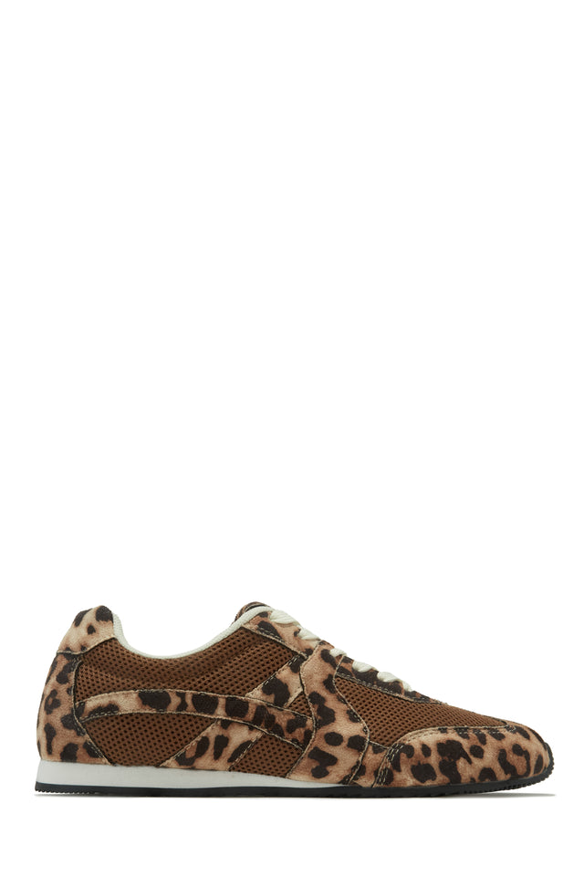 Load image into Gallery viewer, Downtown Stroll Lace Up Sneakers - Leopard