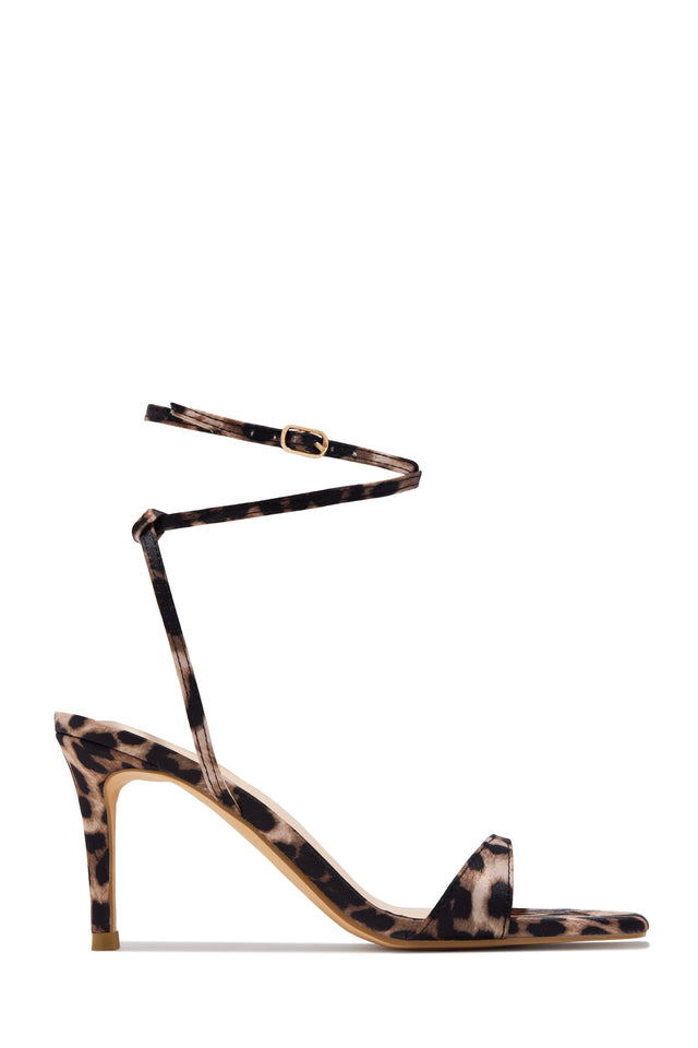 Load image into Gallery viewer, Viana Ankle Strap Mid Heels - Leopard