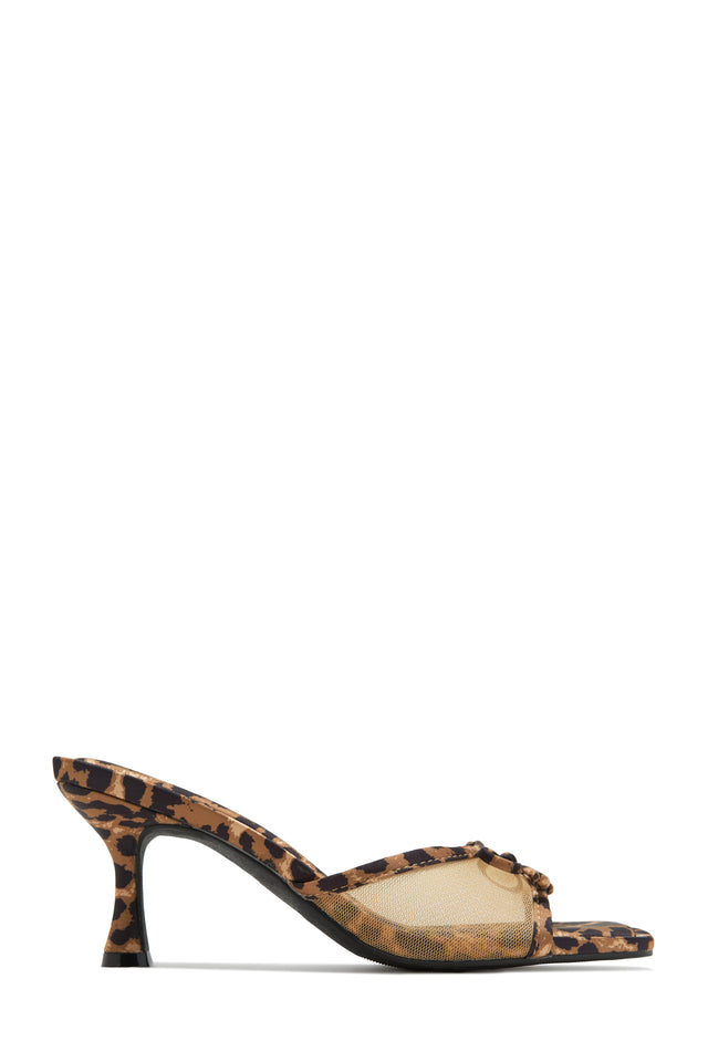 Load image into Gallery viewer, Eliza Mid Heel Mules - Leopard