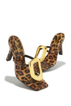 Load image into Gallery viewer, Adonna Thong Strap Mule Heels - Leopard