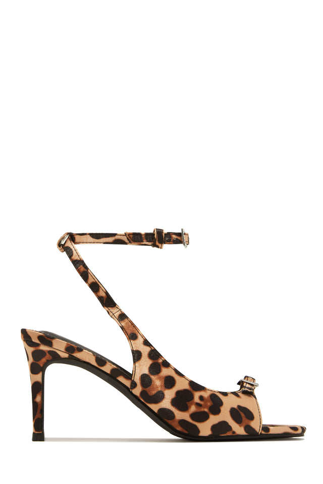 Load image into Gallery viewer, Ella Peep Toe Single Sole Heels - Leopard