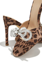 Load image into Gallery viewer, Mishelle Embellished Mule Heels - Leopard