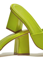 Load image into Gallery viewer, Valentine Block Heel Mules - Green