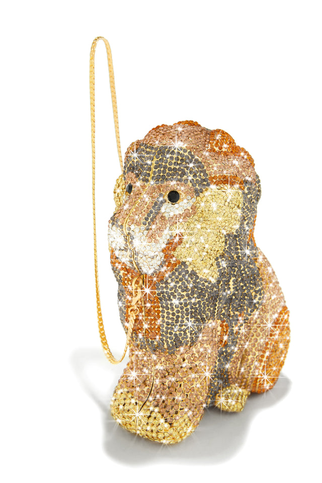 Load image into Gallery viewer, Bling Brown and Gold Handbag