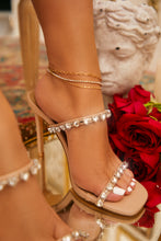 Load image into Gallery viewer, Love Addiction Embellished High Heel Mules - Nude