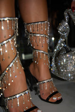 Load image into Gallery viewer, Mariah Embellished Around The Ankle Coil Heels - Black