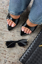 Load image into Gallery viewer, Myra Mid Heel Mules - Black
