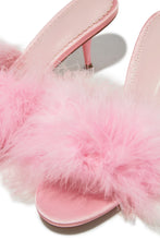 Load image into Gallery viewer, Pamela Faux Fur Mid Heel Mules - Pink