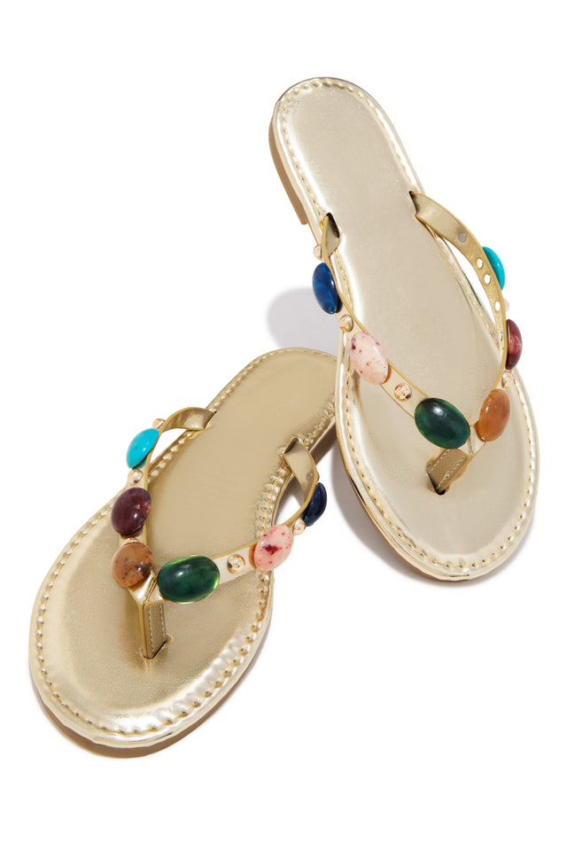 Load image into Gallery viewer, Sandy Slip On Sandals - Gold