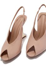 Load image into Gallery viewer, Molly Peep Toe Wedges - Nude