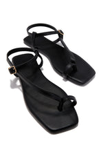 Load image into Gallery viewer, Monet Flat Strappy Sandals - Black