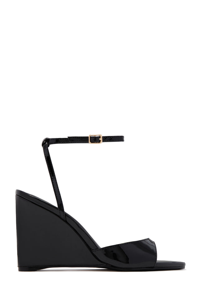 Load image into Gallery viewer, Kaia Single Sole Wedge Heels - Black
