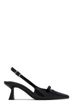 Load image into Gallery viewer, Amaya Slingback Mid Heel Pumps - Black