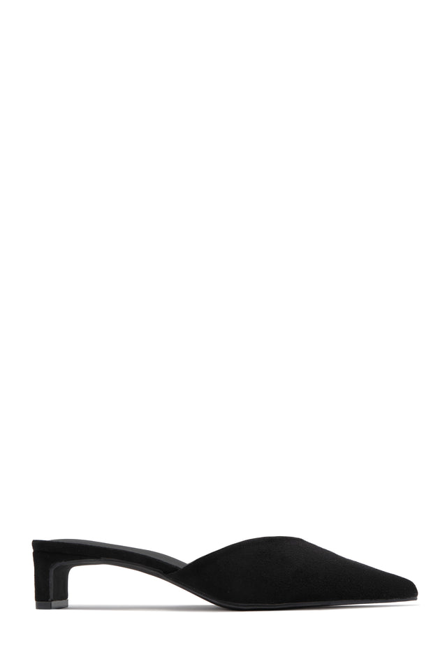 Load image into Gallery viewer, Danielle Mid Heel Mule Pumps - Black