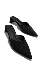 Load image into Gallery viewer, Danielle Mid Heel Mule Pumps - Black