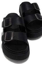 Load image into Gallery viewer, Casual Luxury Platform Slip On Sandals - Black