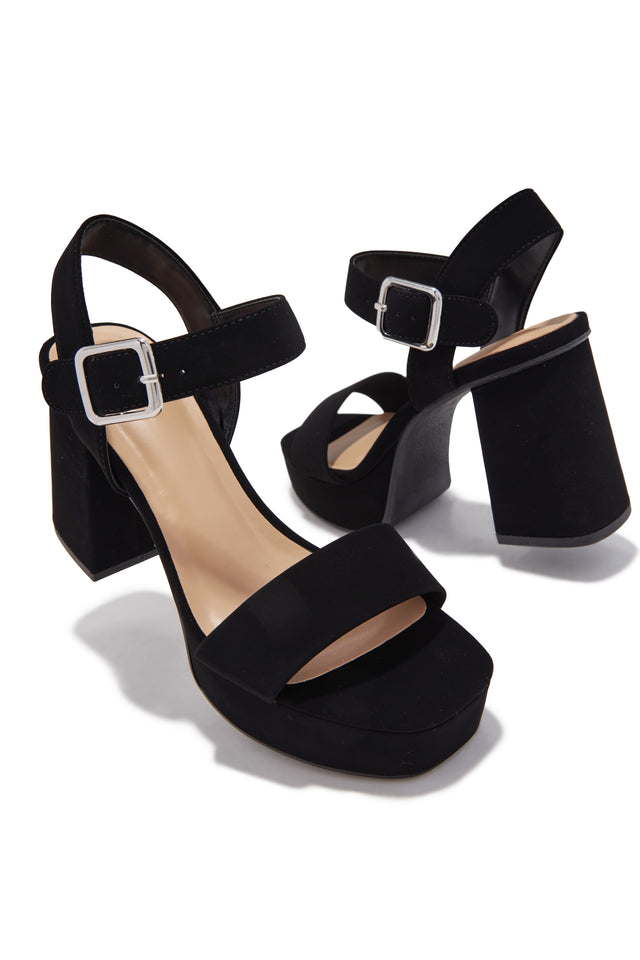 Load image into Gallery viewer, Cecilia Platform Chunky Heels - Black