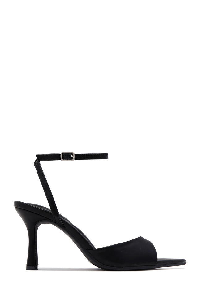 Load image into Gallery viewer, Melissa Ankle Strap Single Sole Heels - Black PU