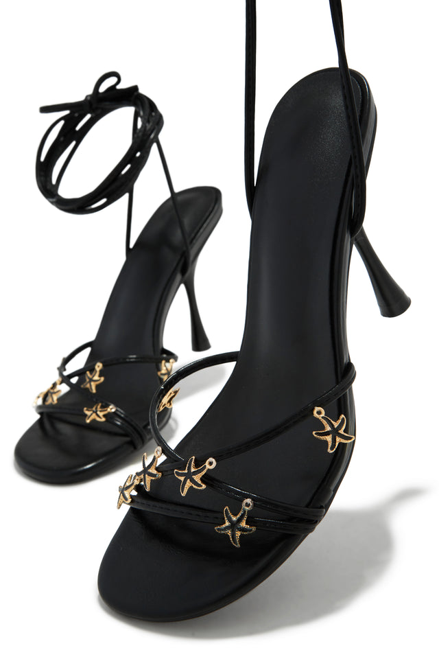 Load image into Gallery viewer, Nalani Lace Up Heels - Black