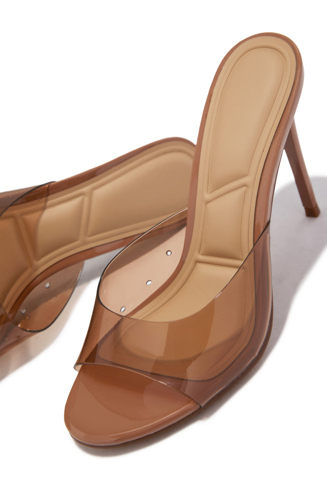Load image into Gallery viewer, Lolita Clear Single Sole Mules - Tan