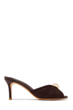 Load image into Gallery viewer, Olivia Peep Toe Single Sole Heels - Brown