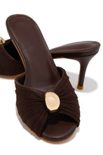 Load image into Gallery viewer, Olivia Peep Toe Single Sole Heels - Brown