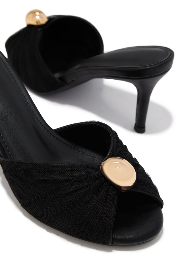 Load image into Gallery viewer, Olivia Peep Toe Single Sole Heels - Black