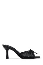 Load image into Gallery viewer, Celeste Embellished Mid Heel Mules - Black