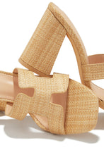 Load image into Gallery viewer, Natural Block Heel Mules