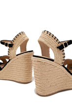 Load image into Gallery viewer, Sol Caliente Espadrille Wedges - Black