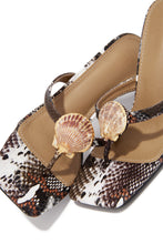 Load image into Gallery viewer, Exotic Poison Single Sole Thong Strap Heels - Snake