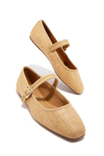 Load image into Gallery viewer, Eleni Mary Jane Raffia Flats - Natural