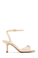 Load image into Gallery viewer, Everly Ankle Strap Single Sole Heels - Gold