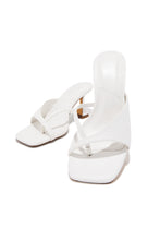 Load image into Gallery viewer, Ary Single Sole Mid Heel Mules - White