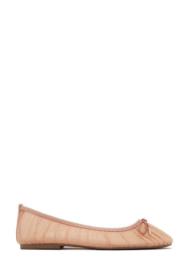 Load image into Gallery viewer, Eliose Mesh Ballet Flats - Nude